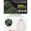 imageLittle Donkey Andy Mens Waterproof Ski Snowboarding Jacket Windproof Warm Coat with Detachable HoodDark Green Heather
