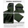 imageLittle Donkey Andy Mens Waterproof Ski Snowboarding Jacket Windproof Warm Coat with Detachable HoodDark Green Heather