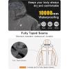 imageLittle Donkey Andy Mens Waterproof Ski Snowboarding Jacket Windproof Warm Coat with Detachable HoodDark Grey