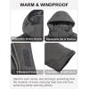 imageLittle Donkey Andy Mens Waterproof Ski Snowboarding Jacket Windproof Warm Coat with Detachable HoodDark Grey