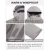imageLittle Donkey Andy Mens Waterproof Ski Snowboarding Jacket Windproof Warm Coat with Detachable HoodMoonbeam Heather