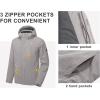 imageLittle Donkey Andy Mens Waterproof Ski Snowboarding Jacket Windproof Warm Coat with Detachable HoodMoonbeam Heather