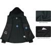 imageLittle Donkey Andy Mens Waterproof Softshell Jacket with Detachable Sleeves and Hood Fleece Mountain Ski Snow Rain CoatBlack