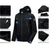 imageLittle Donkey Andy Mens Waterproof Softshell Jacket with Detachable Sleeves and Hood Fleece Mountain Ski Snow Rain CoatBlack