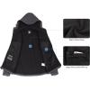 imageLittle Donkey Andy Mens Waterproof Softshell Jacket with Detachable Sleeves and Hood Fleece Mountain Ski Snow Rain CoatGray