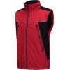 imageLittle Donkey Andy Mens Waterproof Softshell Jacket with Detachable Sleeves and Hood Fleece Mountain Ski Snow Rain CoatRed