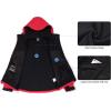 imageLittle Donkey Andy Mens Waterproof Softshell Jacket with Detachable Sleeves and Hood Fleece Mountain Ski Snow Rain CoatRed