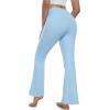 imageLittle Donkey Andy Womens Flare Leggings Cross HighWaisted Yoga Pants Athletic Casual Length PantsLight Blue