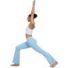 imageLittle Donkey Andy Womens Flare Leggings Cross HighWaisted Yoga Pants Athletic Casual Length PantsLight Blue