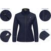 imageLittle Donkey Andy Womens Lightweight Softshell Jacket Windbreaker for Running Travel Hiking Windproof WaterproofDark Blue