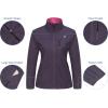 imageLittle Donkey Andy Womens Lightweight Softshell Jacket Windbreaker for Running Travel Hiking Windproof WaterproofDark Purple