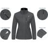 imageLittle Donkey Andy Womens Lightweight Softshell Jacket Windbreaker for Running Travel Hiking Windproof WaterproofIron Gray