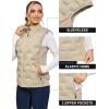 imageLittle Donkey Andy Womens Puffer Vest Lightweight Sleeveless Golf Padded JacketKhaki