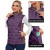 imageLittle Donkey Andy Womens Puffer Vest Lightweight Sleeveless Golf Padded JacketPurple