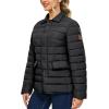 imageLittle Donkey Andy Womens Warm Windproof Puffer Jacket Lightweight Breathable Jacket Winter LongSleeve Insulated CoatBlack