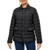 imageLittle Donkey Andy Womens Warm Windproof Puffer Jacket Lightweight Breathable Jacket Winter LongSleeve Insulated CoatBlack