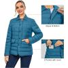 imageLittle Donkey Andy Womens Warm Windproof Puffer Jacket Lightweight Breathable Jacket Winter LongSleeve Insulated CoatBlue