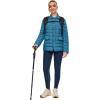 imageLittle Donkey Andy Womens Warm Windproof Puffer Jacket Lightweight Breathable Jacket Winter LongSleeve Insulated CoatBlue