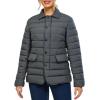 imageLittle Donkey Andy Womens Warm Windproof Puffer Jacket Lightweight Breathable Jacket Winter LongSleeve Insulated CoatGrey