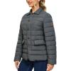 imageLittle Donkey Andy Womens Warm Windproof Puffer Jacket Lightweight Breathable Jacket Winter LongSleeve Insulated CoatGrey