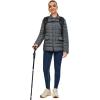 imageLittle Donkey Andy Womens Warm Windproof Puffer Jacket Lightweight Breathable Jacket Winter LongSleeve Insulated CoatGrey