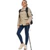 imageLittle Donkey Andy Womens Warm Windproof Puffer Jacket Lightweight Breathable Jacket Winter LongSleeve Insulated CoatKhaki
