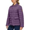 imageLittle Donkey Andy Womens Warm Windproof Puffer Jacket Lightweight Breathable Jacket Winter LongSleeve Insulated CoatViolet