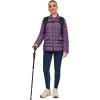 imageLittle Donkey Andy Womens Warm Windproof Puffer Jacket Lightweight Breathable Jacket Winter LongSleeve Insulated CoatViolet