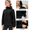 imageLittle Donkey Andy Womens Waterproof Rain jacket with Hood Lightweight Windbreaker Raincoat Shell for Camping HikingBlack