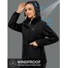 imageLittle Donkey Andy Womens Waterproof Rain jacket with Hood Lightweight Windbreaker Raincoat Shell for Camping HikingBlack