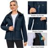imageLittle Donkey Andy Womens Waterproof Rain jacket with Hood Lightweight Windbreaker Raincoat Shell for Camping HikingBlue