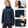 imageLittle Donkey Andy Womens Waterproof Rain jacket with Hood Lightweight Windbreaker Raincoat Shell for Camping HikingBlue