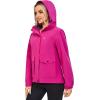 imageLittle Donkey Andy Womens Waterproof Rain jacket with Hood Lightweight Windbreaker Raincoat Shell for Camping HikingRose