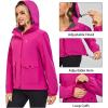 imageLittle Donkey Andy Womens Waterproof Rain jacket with Hood Lightweight Windbreaker Raincoat Shell for Camping HikingRose