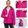 imageLittle Donkey Andy Womens Waterproof Rain jacket with Hood Lightweight Windbreaker Raincoat Shell for Camping HikingRose
