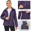 imageLittle Donkey Andy Womens Waterproof Rain jacket with Hood Lightweight Windbreaker Raincoat Shell for Camping HikingViolet