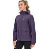 imageLittle Donkey Andy Womens Waterproof Rain jacket with Hood Lightweight Windbreaker Raincoat Shell for Camping HikingViolet
