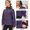 imageLittle Donkey Andy Womens Waterproof Rain jacket with Hood Lightweight Windbreaker Raincoat Shell for Camping HikingViolet