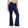 imageLittle Donkey Andy Womens Flare Leggings Cross HighWaisted Yoga Pants Athletic Casual Length PantsDark Blue