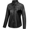 imageLittle Donkey Andy Womens Leather Jacket Long Sleeve Waterproof Stretch Faux Leather Jacket for Women Outwear CasualBlack