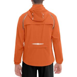 imageLittle Donkey Andy Mens Quickdry Running Jacket Convertible UPF 50 Cycling Jacket Windbreaker with Removable SleevesDetachable Hoodorange