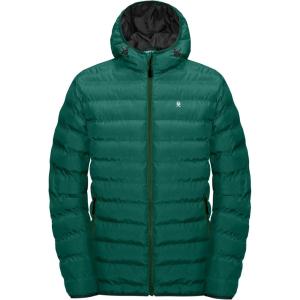 imageLittle Donkey Andy Mens Warm Waterproof Puffer Jacket Hooded Windproof Winter Coat with Recycled InsulationGreen Heather