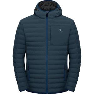 imageLittle Donkey Andy Mens Warm Waterproof Puffer Jacket Hooded Windproof Winter Coat with Recycled InsulationUpgradeddark Blue