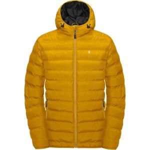 imageLittle Donkey Andy Mens Warm Waterproof Puffer Jacket Hooded Windproof Winter Coat with Recycled InsulationYellow Heather