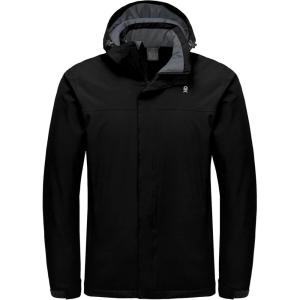 imageLittle Donkey Andy Mens Waterproof Ski Snowboarding Jacket Windproof Warm Coat with Detachable HoodBlack