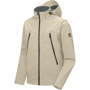 imageLittle Donkey Andy Mens Waterproof Softshell Jacket with Detachable Sleeves and Hood Fleece Mountain Ski Snow Rain CoatKhaki
