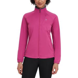 imageLittle Donkey Andy Womens Lightweight Softshell Jacket for Running Cycling Water Repellent Windbreaker with Zipper PocketsRose