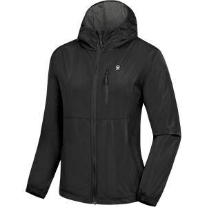 imageLittle Donkey Andy Womens Windbreaker Jacket with Hood Water Repellent Light Jacket for Women Wrinkle ReductionBlack