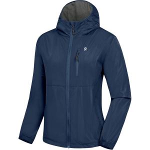 imageLittle Donkey Andy Womens Windbreaker Jacket with Hood Water Repellent Light Jacket for Women Wrinkle ReductionBlack Blue