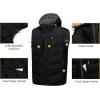 imageLittle Donkey Andy Mens Reversible Fleece Puffy Vest Warm Sleeveless Puffer Jacket with Removable Hood for Golfing HikingBlack